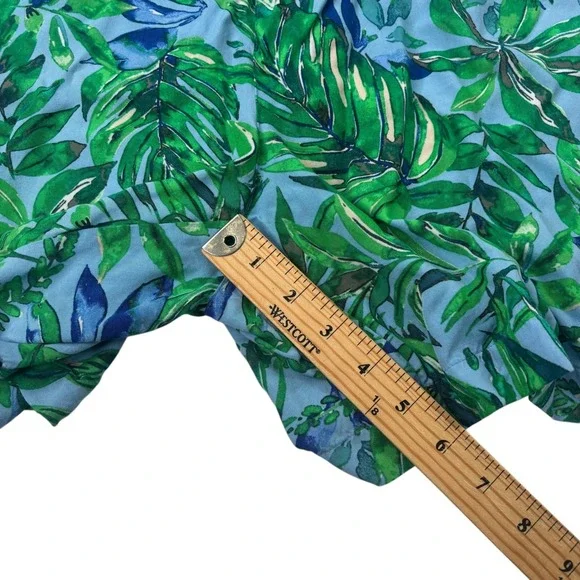 J.Jill Womens Medium Petite MP Tropical Leaf Print Rayon Drawstring‎ Shorts - Picture 11 of 16